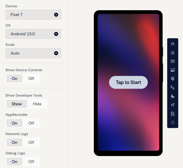 Appetize.io Upload Interface